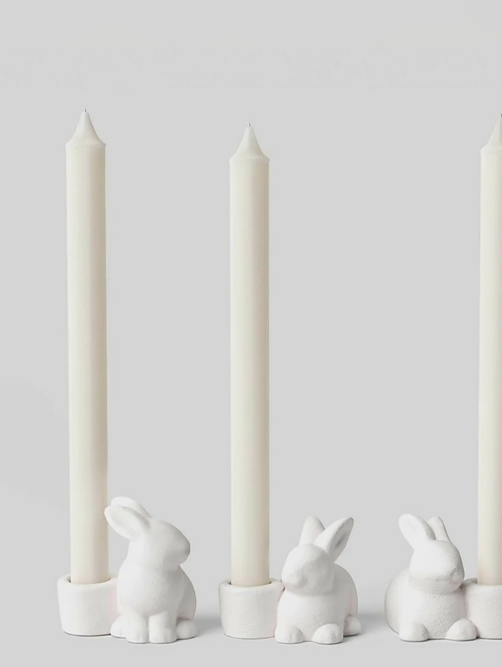 New Easter Set of 3 Ceramic Bunny Taper Candle Holders Threshold Target 2026